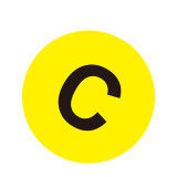 耐磨庫位編號地貼（C）耐叉車碾壓地貼標識 貨位編號標示 Φ20cm 12161 - 黃底黑字Φ200mm