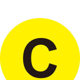 耐磨庫位編號地貼（C）耐叉車碾壓地貼標識 貨位編號標示 Φ20cm 12161 - 黃底黑字Φ200mm