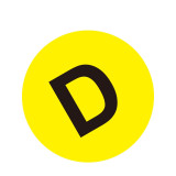 耐磨庫位編號地貼（D）5S管理地貼標識 精益化生產標識 Φ20cm 12162 - 黃底黑字Φ200mm