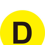 耐磨庫位編號地貼（D）5S管理地貼標識 精益化生產標識 Φ20cm 12162 - 黃底黑字Φ200mm