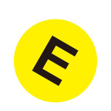 耐磨庫位編號地貼（E）6S管理地貼標識 目視化地貼標示 Φ20cm 12163 - 黃底黑字Φ200mm