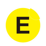 耐磨庫位編號地貼（E）6S管理地貼標識 目視化地貼標示 Φ20cm 12163 - 黃底黑字Φ200mm