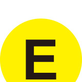 耐磨庫位編號地貼（E）6S管理地貼標識 目視化地貼標示 Φ20cm 12163 - 黃底黑字Φ200mm