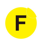 耐磨庫位編號地貼（F）倉庫目視化警示地貼 字母地貼 Φ20cm 12164 - 黃底黑字Φ200mm