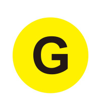 耐磨庫位編號地貼(G)耐壓字母地貼標識 貨位標記地貼 Φ20cm 12165 - 黃底黑字Φ200mm 耐磨庫位編號地貼(G)耐壓字母地貼標識 貨位標記地貼 Φ20cm 12165 - 黃底黑字Φ200mm