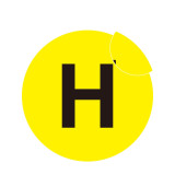 耐磨庫位編號地貼（H）區域編號地貼 車間定位地貼標識 Φ20cm 12166 - 黃底黑字Φ200mm