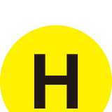 耐磨庫位編號地貼（H）區域編號地貼 車間定位地貼標識 Φ20cm 12166 - 黃底黑字Φ200mm