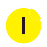 耐磨庫位編號地貼（I）抗磨損地貼標識 字母標識地貼 Φ20cm 12167 - 黃底黑字Φ200mm