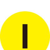 耐磨庫位編號地貼（I）抗磨損地貼標識 字母標識地貼 Φ20cm 12167 - 黃底黑字Φ200mm