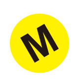 耐磨庫位編號地貼（M）倉儲貨架編號標識 編號地貼 Φ20cm 12171 - 黃底黑字Φ200mm