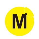 耐磨庫位編號地貼（M）倉儲貨架編號標識 編號地貼 Φ20cm 12171 - 黃底黑字Φ200mm