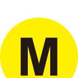 耐磨庫位編號地貼（M）倉儲貨架編號標識 編號地貼 Φ20cm 12171 - 黃底黑字Φ200mm