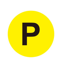 耐磨庫位編號地貼(P)貨架編號地貼標識 貨位編號地貼 Φ20cm 12174 - 黃底黑字Φ200mm 耐磨庫位編號地貼(P)貨架編號地貼標識 貨位編號地貼 Φ20cm 12174 - 黃底黑字Φ200mm