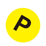 耐磨庫位編號地貼（P）貨架編號地貼標識 貨位編號地貼 Φ20cm 12174 - 黃底黑字Φ200mm