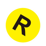 耐磨庫位編號地貼（R）字母標識 FLOOR SIGN 編號標識 Φ20cm 12176 - 黃底黑字Φ200mm