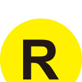 耐磨庫位編號地貼（R）字母標識 FLOOR SIGN 編號標識 Φ20cm 12176 - 黃底黑字Φ200mm