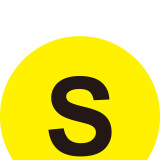 耐磨庫位編號地貼（S）目視化管理地貼 5S地貼標識 Φ20cm 12177 - 黃底黑字Φ200mm