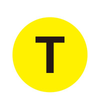 耐磨庫位編號地貼(T)安全目視化地貼標識 字母編號地貼 Φ20cm 12178 - 黃底黑字Φ200mm 耐磨庫位編號地貼(T)安全目視化地貼標識 字母編號地貼 Φ20cm 12178 - 黃底黑字Φ200mm