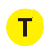 耐磨庫位編號地貼（T）安全目視化地貼標識 字母編號地貼 Φ20cm 12178 - 黃底黑字Φ200mm