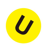 耐磨庫位編號地貼（U）倉庫編號地貼標識 生產區域地貼 Φ20cm 12179 - 黃底黑字Φ200mm