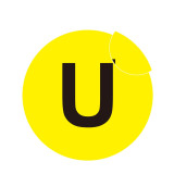 耐磨庫位編號地貼（U）倉庫編號地貼標識 生產區域地貼 Φ20cm 12179 - 黃底黑字Φ200mm