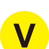 耐磨庫位編號地貼（V）倉儲貨架編號標識 地面警示地貼 Φ20cm 12180 - 黃底黑字Φ200mm