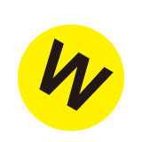 耐磨庫位編號地貼（W）耐磨地貼標識 字母編號標示 Φ20cm 12181 - 黃底黑字Φ200mm