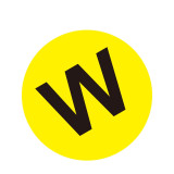 耐磨庫位編號地貼（W）耐磨地貼標識 字母編號標示 Φ20cm 12181 - 黃底黑字Φ200mm