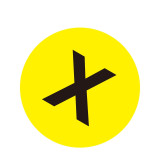 耐磨庫位編號地貼（X）5S管理標識 精益化管理標識地貼 Φ20cm 12182 - 黃底黑字Φ200mm