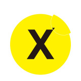 耐磨庫位編號地貼（X）5S管理標識 精益化管理標識地貼 Φ20cm 12182 - 黃底黑字Φ200mm