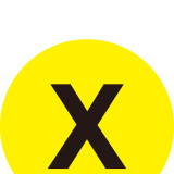 耐磨庫位編號地貼（X）5S管理標識 精益化管理標識地貼 Φ20cm 12182 - 黃底黑字Φ200mm