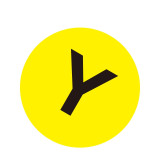 耐磨庫位編號地貼（Y）6S管理標示 精益化標識地貼 Φ20cm 12183 - 黃底黑字Φ200mm