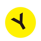 耐磨庫位編號地貼（Y）6S管理標示 精益化標識地貼 Φ20cm 12183 - 黃底黑字Φ200mm