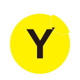 耐磨庫位編號地貼（Y）6S管理標示 精益化標識地貼 Φ20cm 12183 - 黃底黑字Φ200mm