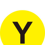 耐磨庫位編號地貼（Y）6S管理標示 精益化標識地貼 Φ20cm 12183 - 黃底黑字Φ200mm