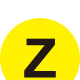 耐磨庫位編號地貼（Z）物料存放地貼標識 安全警示地貼 Φ20cm 12184 - 黃底黑字Φ200mm