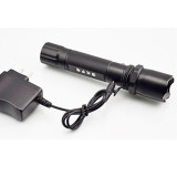 安保巡邏強光手電筒 鋁合金LED強光手電筒 可充電戰術強光手電筒 保全執勤強光手電筒 10485 - 黑色L178mm