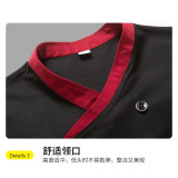 長袖廚師工作服（上衣2件裝）XL 黑色 長袖廚師衣 長袖棉質廚師服 企業飯堂廚師服 10478 - 黑色XL