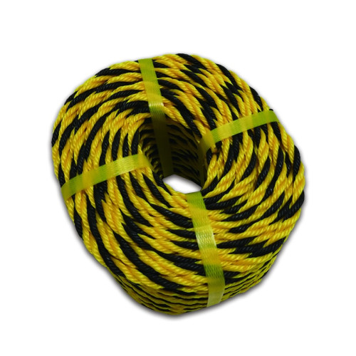 黃黑麻繩 Φ7mm×50m 老虎繩 黃黑警示繩 標誌繩 安全繩 貨車捆紮麻繩 10859 - 黃黑條紋Φ7mm*50m