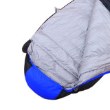 戶外防寒鴨絨睡袋 藍色 野外露營睡袋 野外探勘施工作業露營睡袋 鴨絨防寒露營睡袋 12328 - 藍色適用人群身高：180cm左右重量：2.3kg