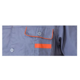 春秋加厚勞保工作服（套裝）滌棉混織 灰色 適合身高176-180cm 長袖勞保服 10806 - 灰色XXL