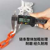 紅白塑膠鏈條（10條裝）長1m 紅/白 紅白警示隔離鏈 塑膠隔離鏈條 路錐隔離鏈條 10546 - 紅白色6X1000mm