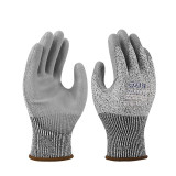 防割手套 PU防滑塗層 搬運屠宰場工地耐磨防護 1雙 L碼 10970 - 灰色L