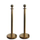 經濟型禮賓圍籬隔離柱（2支裝）金色 不含掛繩 飯店機場禮賓柱 金色禮賓圍籬柱 10089-2 - 鈦金950x320x51mm