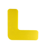 重載型5S管理地貼（L型）10片裝 黃色 耐壓型5S/6S定位地貼 目視化定位標記地貼 10940 - 黃色50x150x150mm