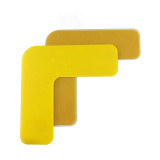 重載型5S管理地貼（L型）10片裝 黃色 耐壓型5S/6S定位地貼 目視化定位標記地貼 10940 - 黃色50x150x150mm