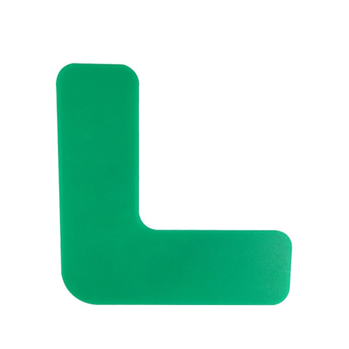 重載型5S管理地貼（L型）10片裝 綠色 工廠車間L型定位地貼 工廠5S管理定位標識貼 10943 - 綠色50*150*150mm