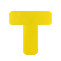 重型型5S管理地貼（T型）10片裝 黃色 車間5S標記標識貼 耐磨耐壓5S定位地貼標示10944 - 黃色50*150*150mm