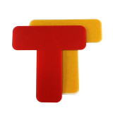 重型型5S管理地貼（T型）10片裝 紅色 工廠5S運動管理地貼標識 車間地面區域定位標貼 10945 - 紅色50*150*150mm