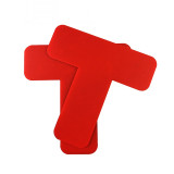 重型型5S管理地貼（T型）10片裝 紅色 工廠5S運動管理地貼標識 車間地面區域定位標貼 10945 - 紅色50*150*150mm